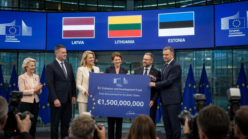 Еврокомиссия впервые перевела 1,5 млрд евро Прибалтике из фонда развития ЕС