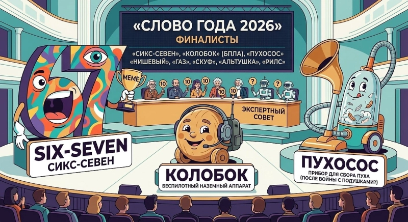 «Сикс-севен», «Колобок» и «пухосос» вошли в число претендентов на «Слово года»